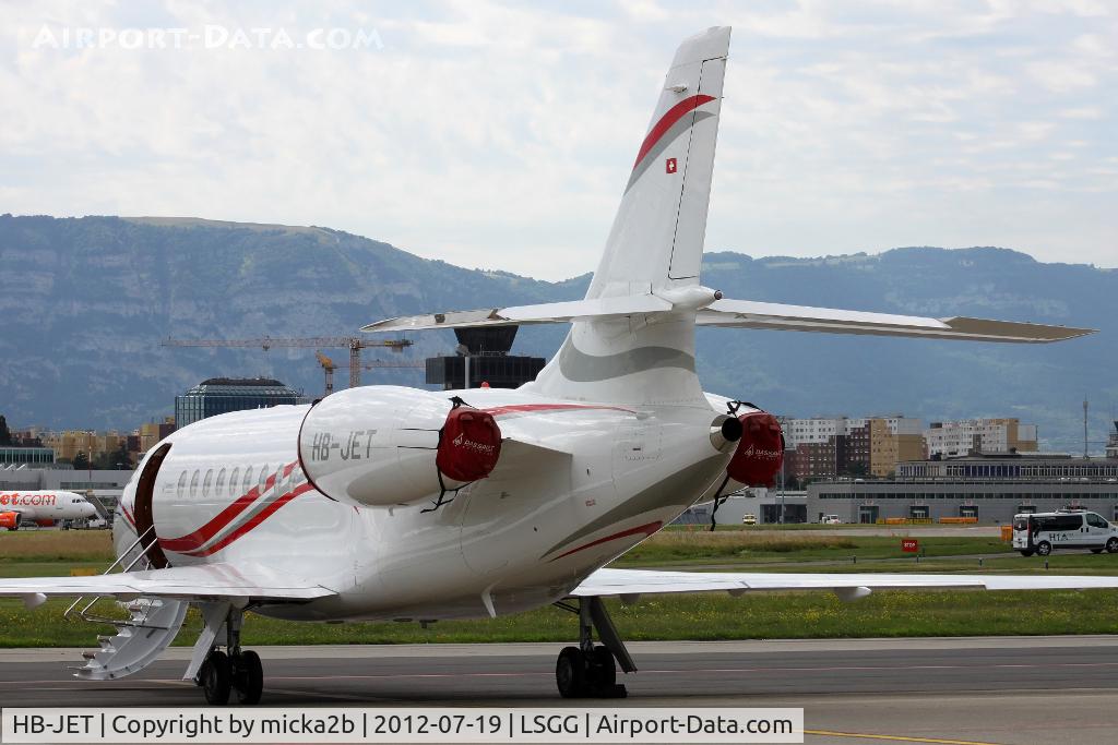 HB-JET, 2008 Dassault Falcon 2000EX EASy C/N 154, Parked at RUAG