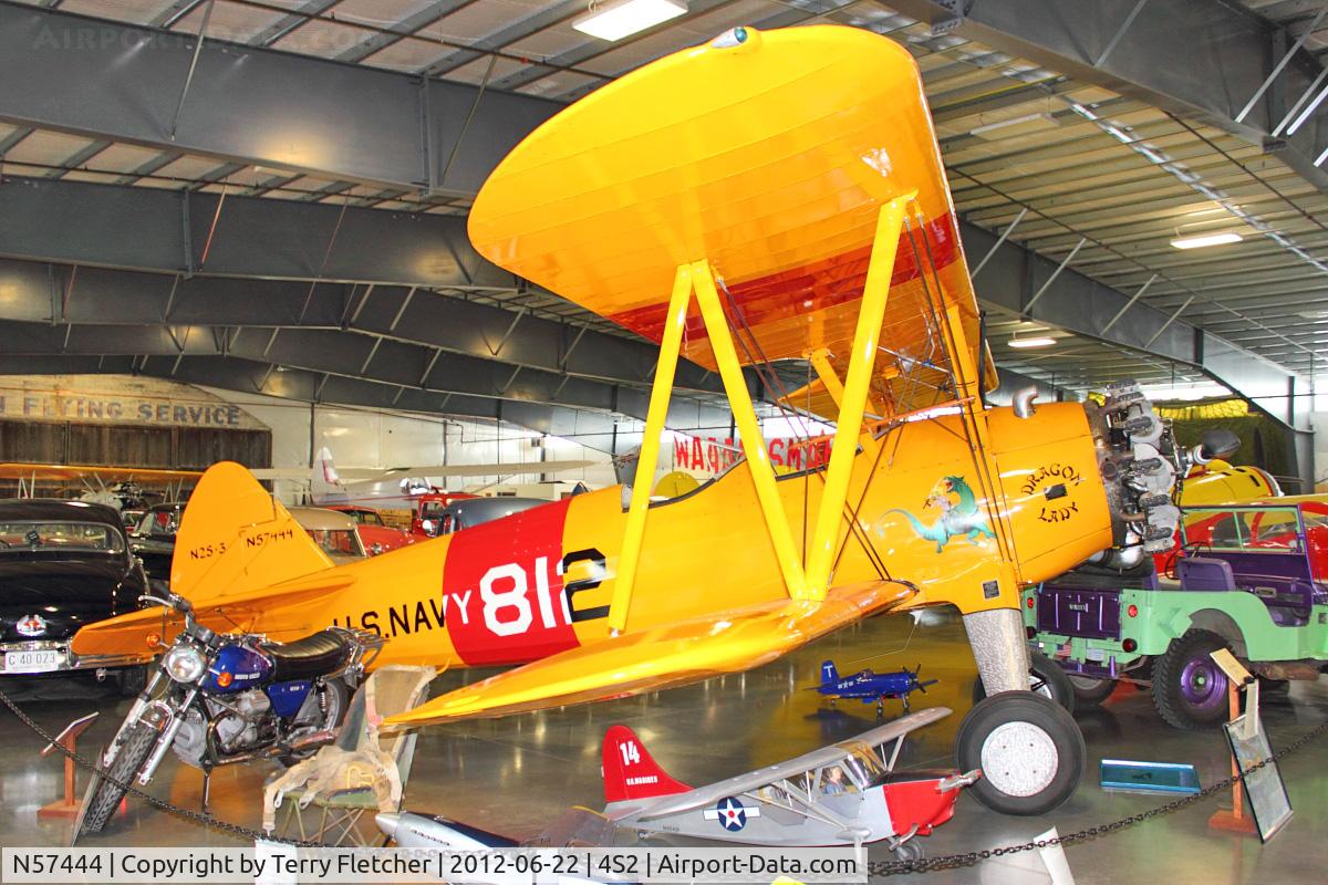 N57444, 1941 Boeing IB75A C/N 75-166, at Western Antique Aeroplane & Automobile Museum at Hood River, Oregon