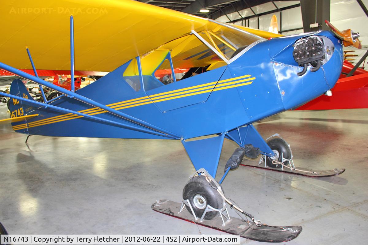 N16743, 1936 Taylor J-2 Cub C/N 580, at Western Antique Aeroplane and Automobile Museum at Hood River, Oregon