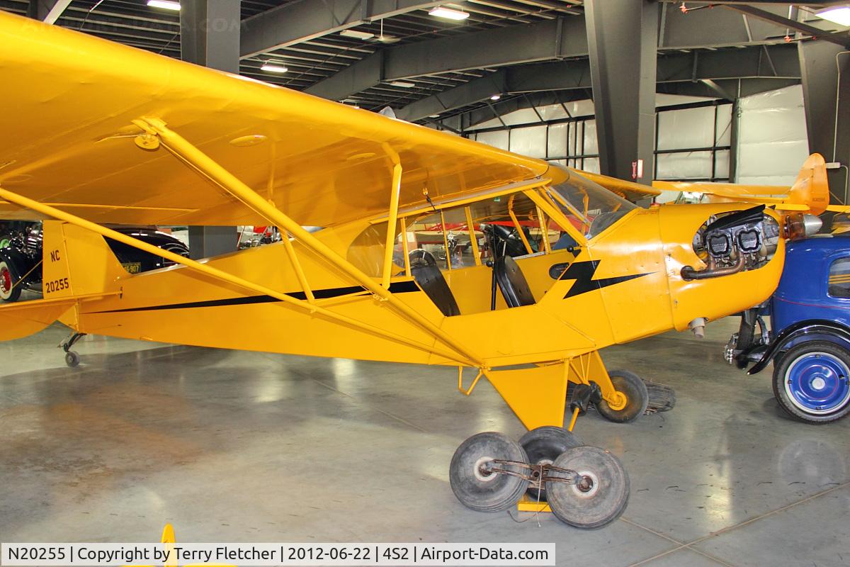 N20255, 1938 Piper J3C-65 Cub Cub C/N 2055, at Western Antique Aeroplane and Automobile Museum at Hood River, Oregon