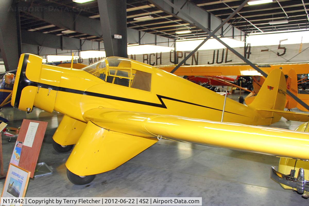N17442, 1937 Aeronca LC C/N 2056, at Western Antique Aeroplane and Automobile Museum at Hood River, Oregon