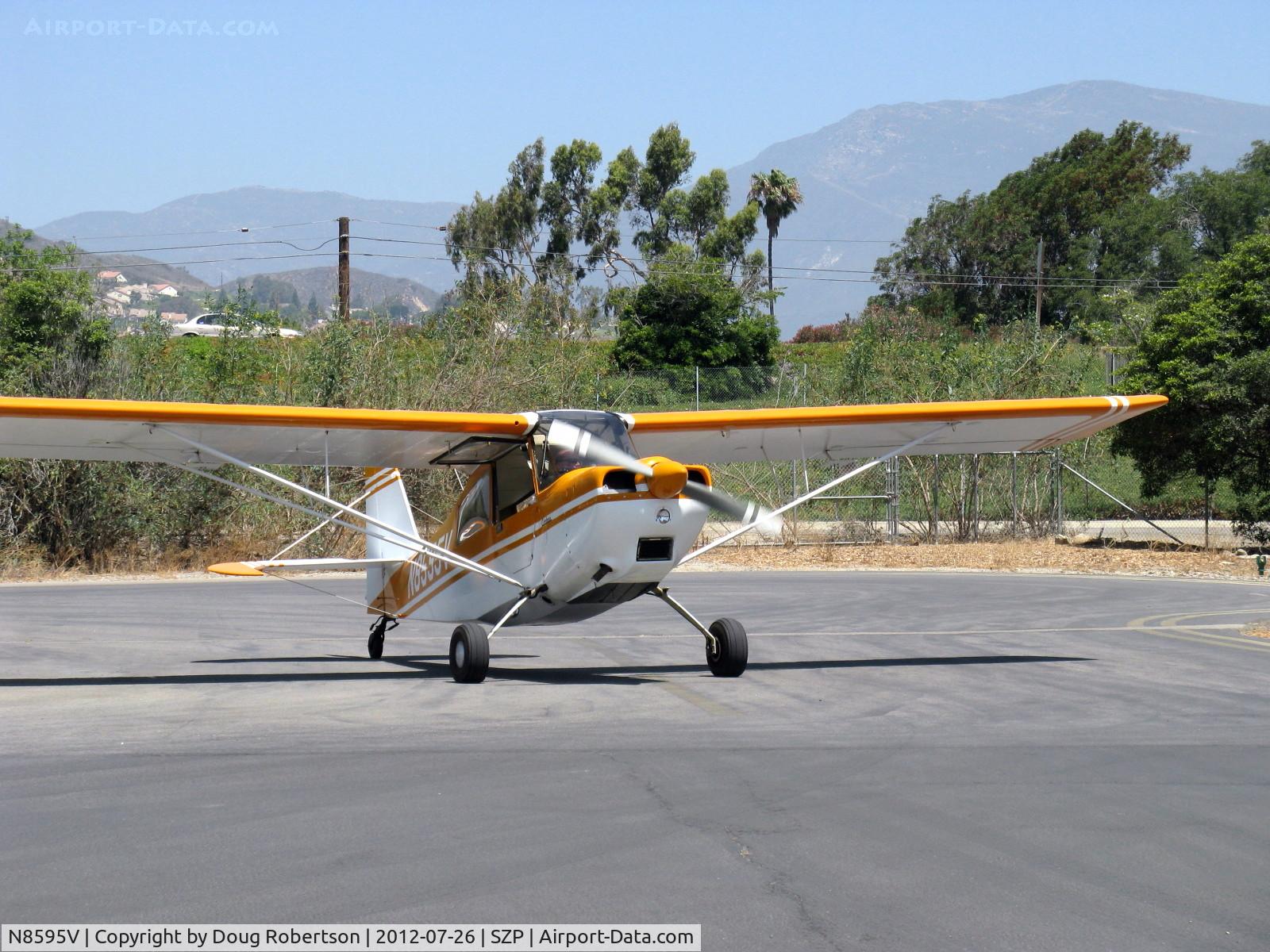 N8595V, 1974 Bellanca 7ECA Citabria C/N 1076-75, 1974 Bellanca 7ECA CITABRIA, Lycoming O-235 115 Hp, taxi to hangar
