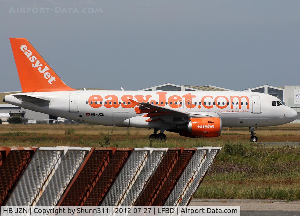 HB-JZN, 2005 Airbus A319-111 C/N 2387, Taxiing holding point rwy 23 for departure...