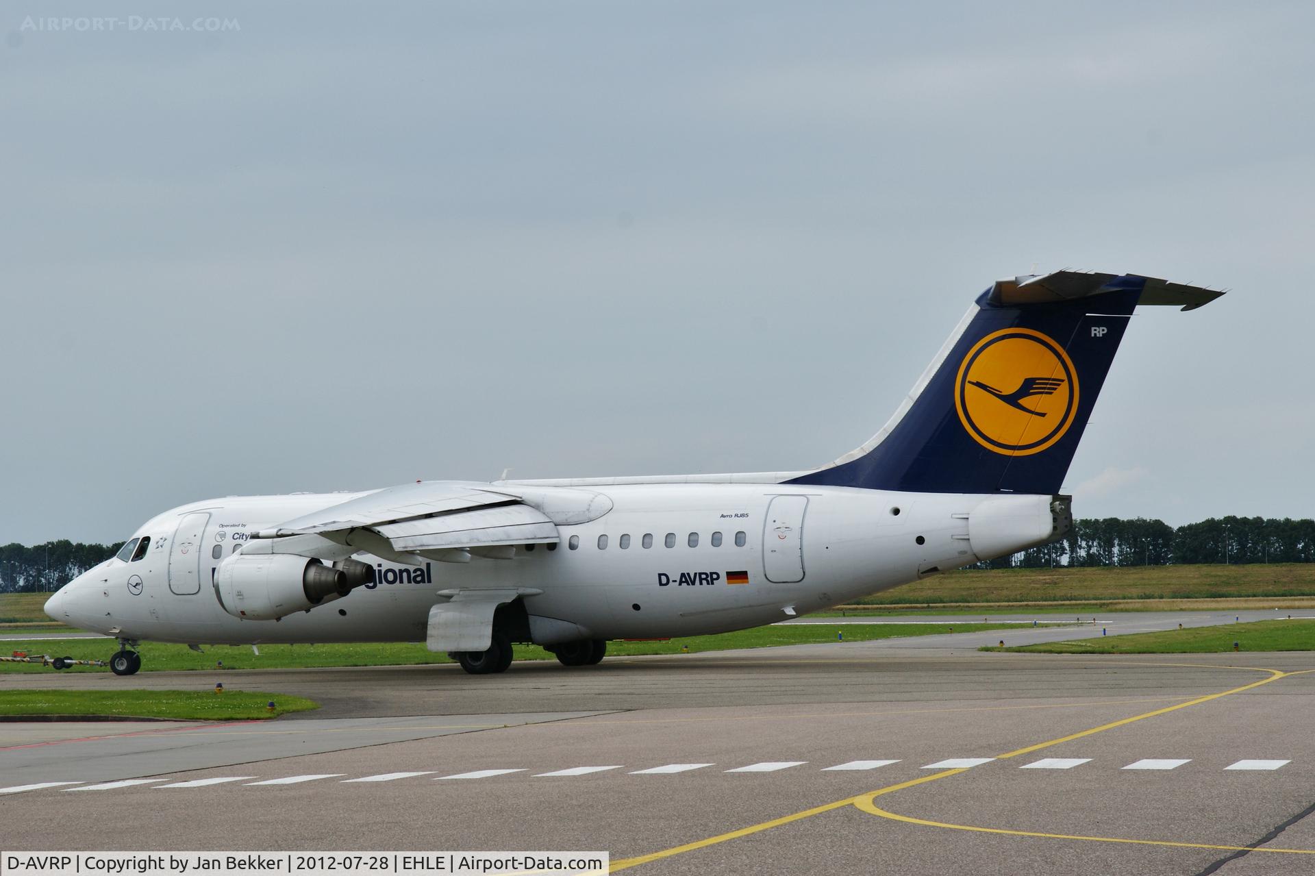 D-AVRP, 1997 British Aerospace Avro 146-RJ85 C/N E.2303, Just arrived at Lelystad Airport to get a new livery.