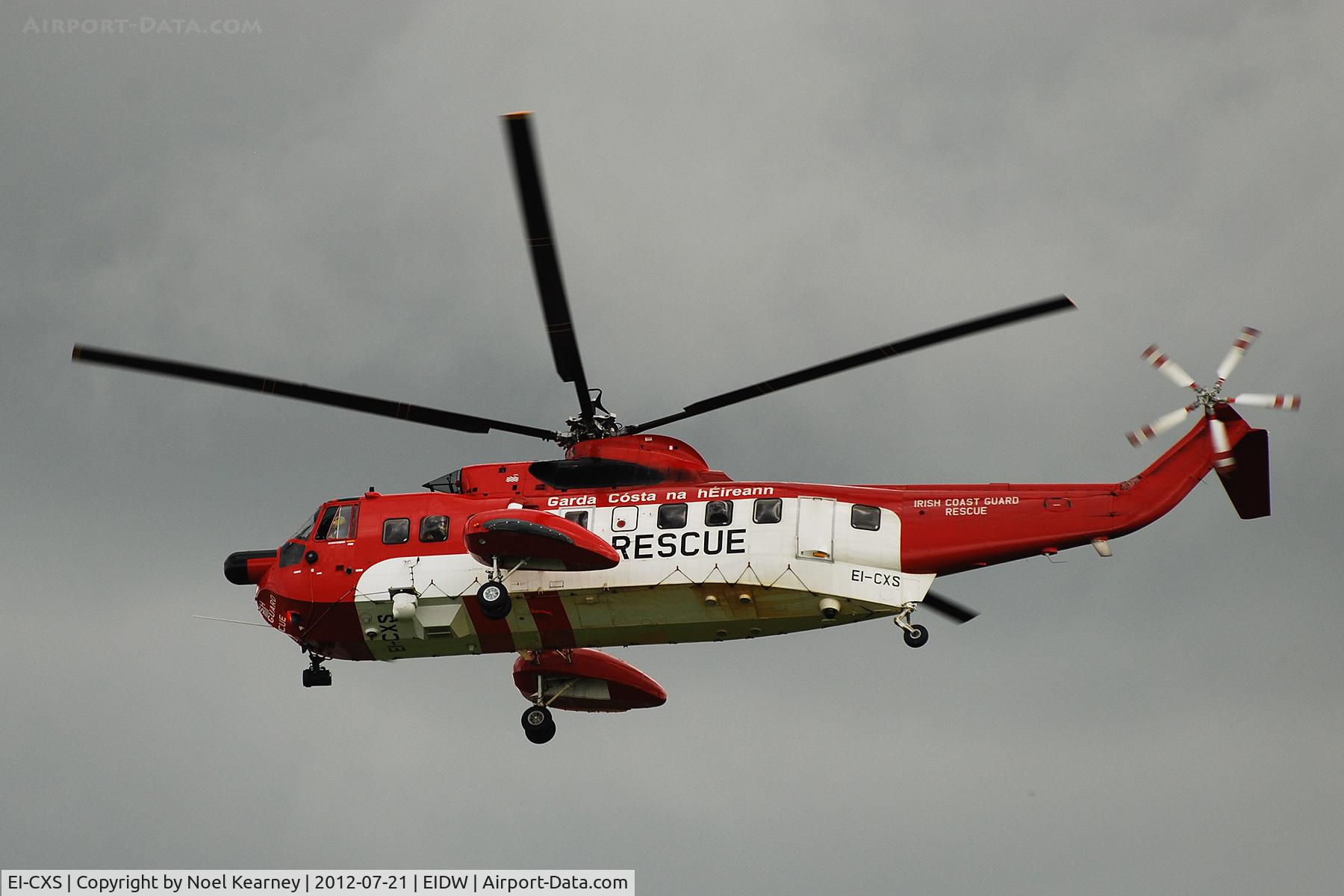 EI-CXS, 1978 Sikorsky S-61N C/N 61816, Returning to Dublin Airport after a coastal patrol.