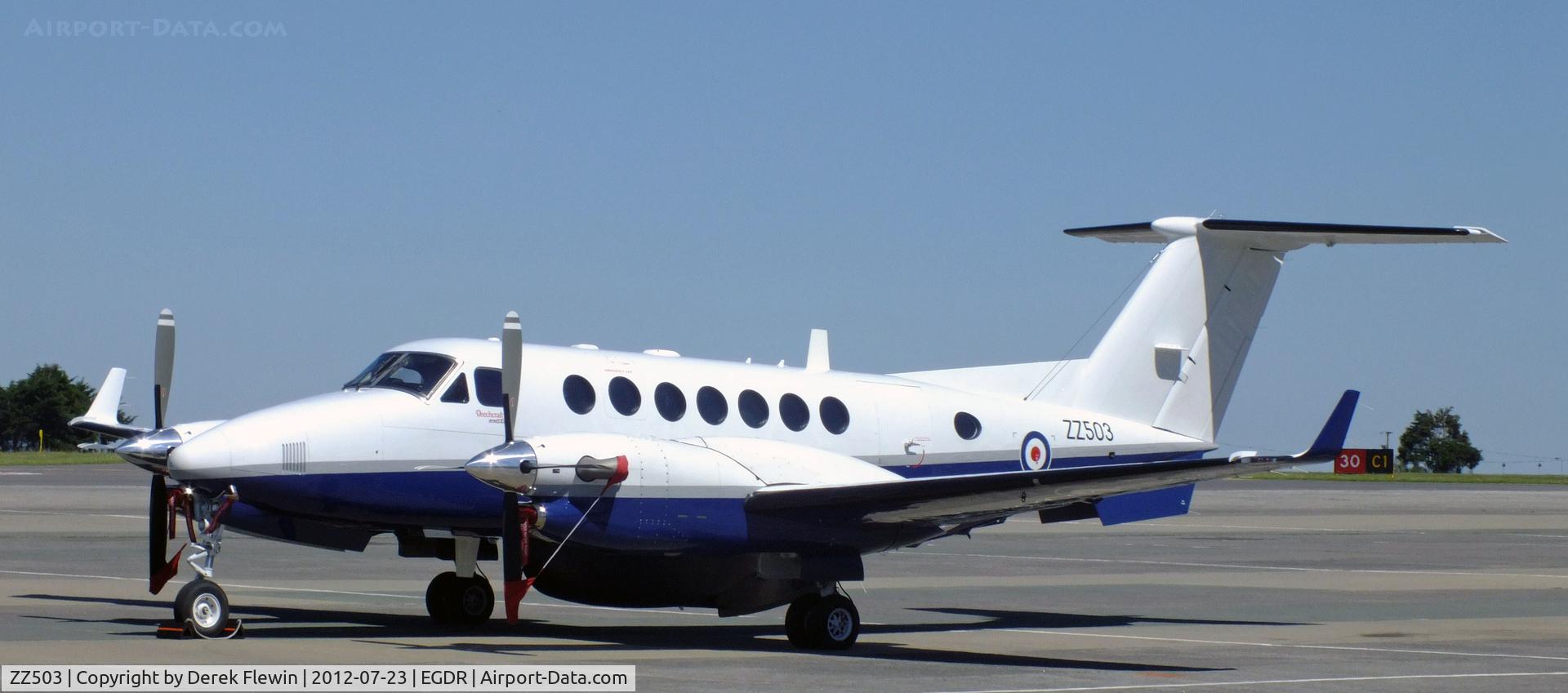 ZZ503, 2008 Hawker Beechcraft B350CER Avenger T1 C/N FL633, 750 NAS, RNAS Culdrose, used for Observer Training.