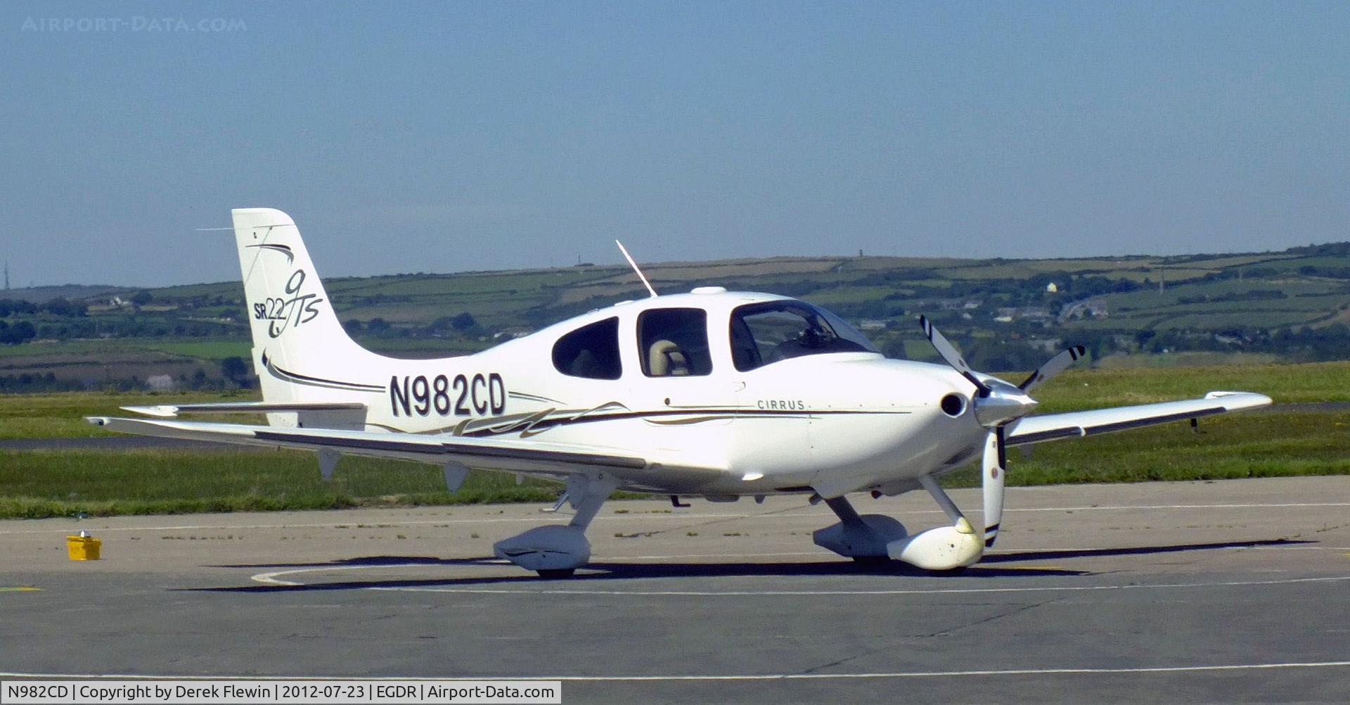 N982CD, 2006 Cirrus SR22 GTS C/N 1853, Visiting Aicraft at RNAS Culdrose.