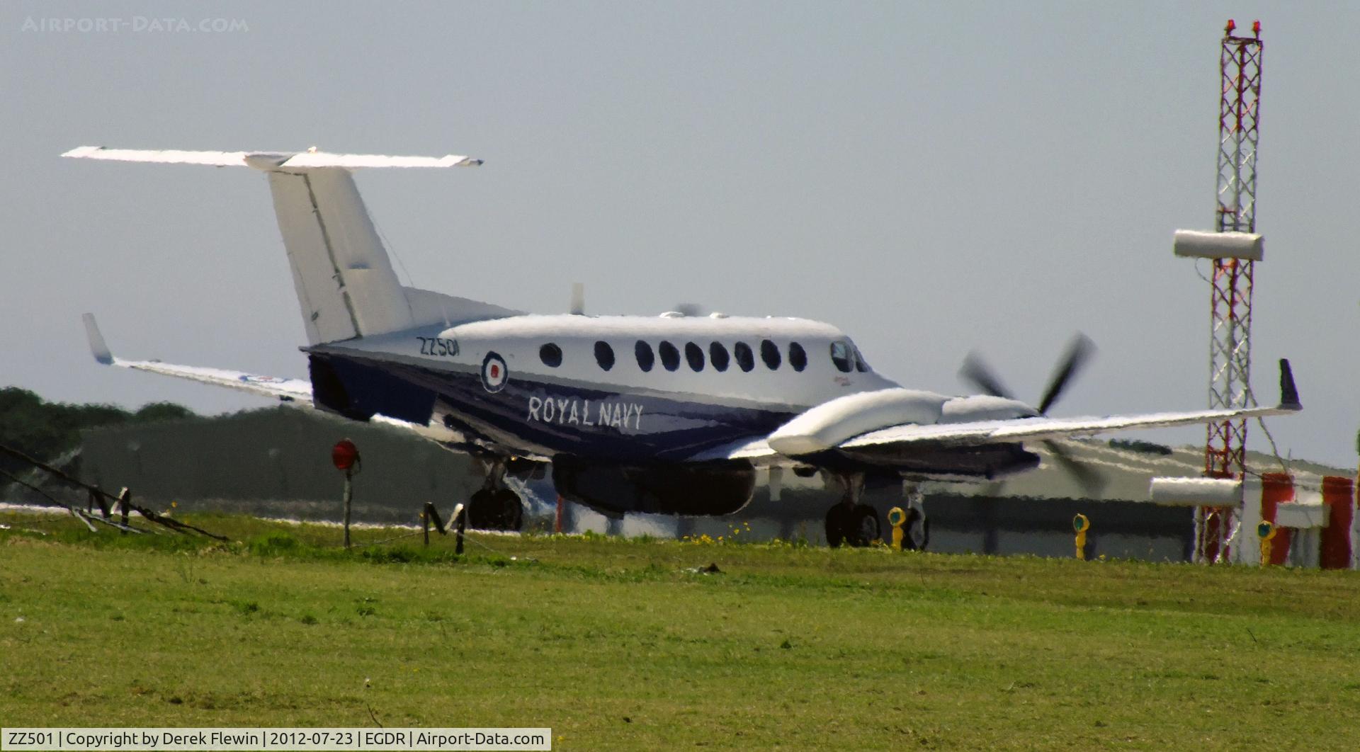 ZZ501, 2008 Hawker Beechcraft B350CER Avenger T1 C/N FL618, 750 NAS, RNAS Culdrose, used for Observer Training.
