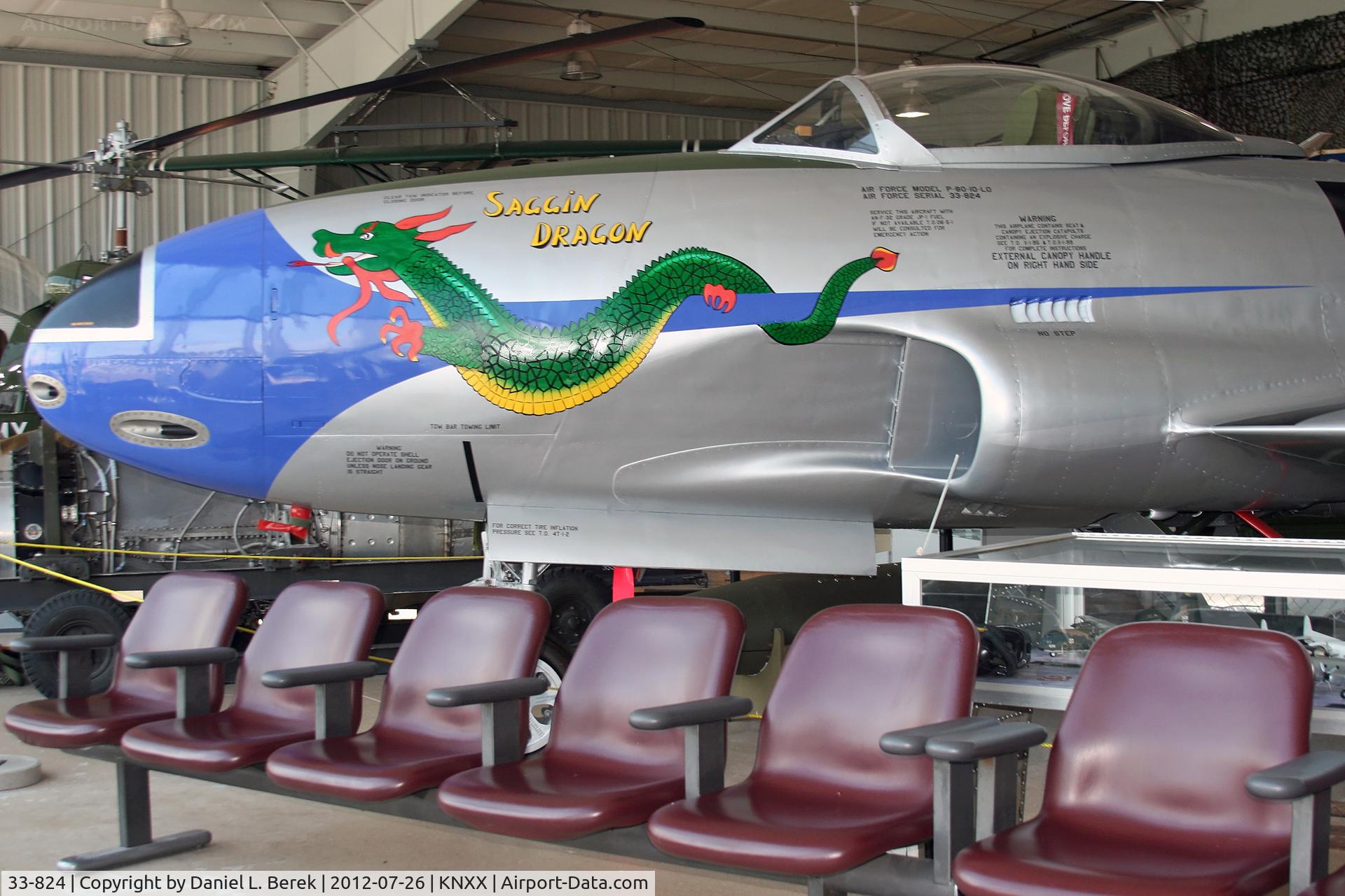 33-824, 1948 Lockheed TV-1 (P-80-C-1-LO) Shooting Star C/N 080-1982/33824, This beautiful restoration is one of the new indoor exhibits at the Harold F. Pitcairn Wings of Freedom Museum.