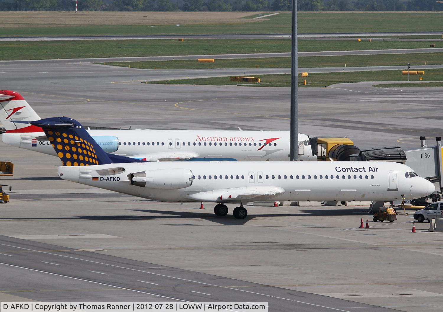 D-AFKD, 1994 Fokker 100 (F-28-0100) C/N 11500, Contact Air Fokker 100