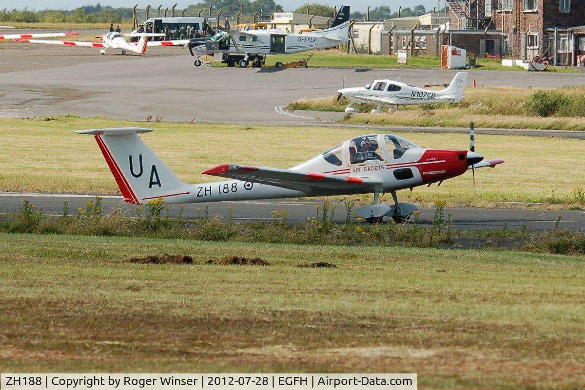 ZH188, Grob G-109B Vigilant T1 C/N 6537, Coded UA. Operated by RAF Cosford based 633 VGS. On temporary deployment for the weekend to Swansea Airport to operate with 636 VGS.