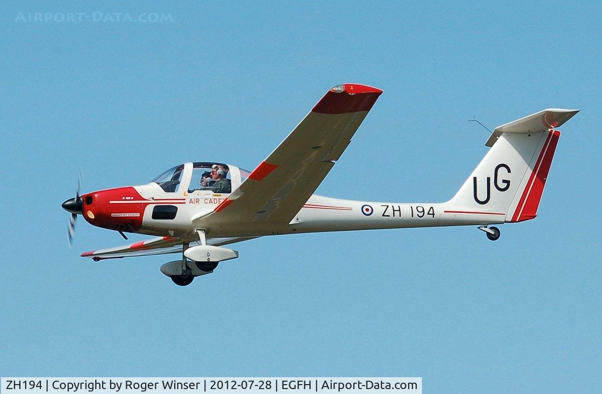 ZH194, Grob G-109B Vigilant T1 C/N 6545, Coded UG. Operated by RAF Cosford based 633 VGS. On deployment to Swansea Airport for over a week to operate with 636 VGS.
