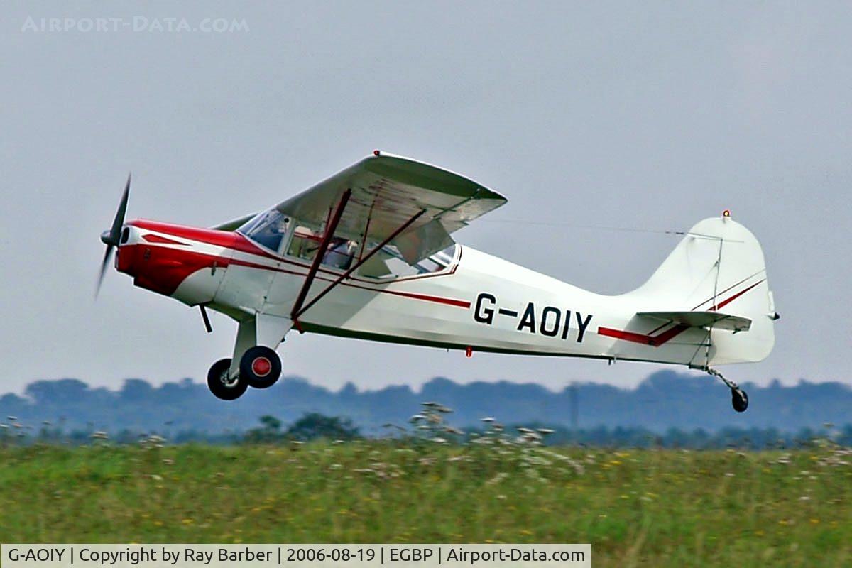 G-AOIY, 1956 Auster J-5G Cirrus Autocar C/N 3199, Seen here.