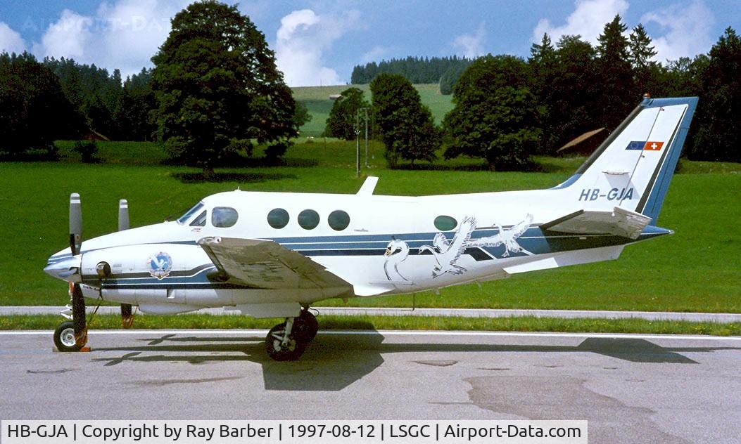 HB-GJA, Beech C90 King Air C/N LJ-992, Seen here.