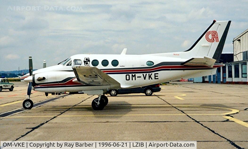 OM-VKE, 1989 Beech C90A King Air C/N LJ-1222, Seen here.