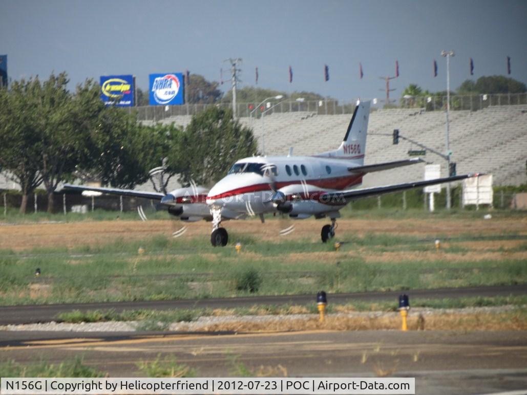 N156G, 1975 Beech E-90 King Air C/N LW-156, Starting take off roll enroute to KGEU (Glendale Muninicipal Airport, Glendale, Arizona)
