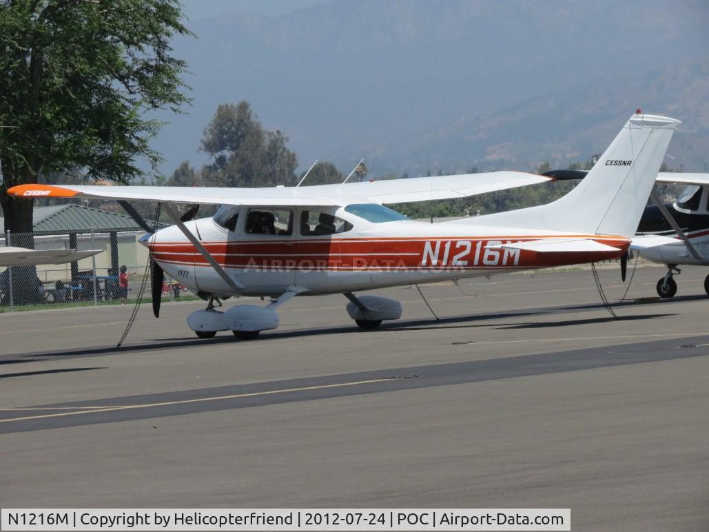 N1216M, 1975 Cessna 182P Skylane C/N 18264245, Tied down and parked in transient parking