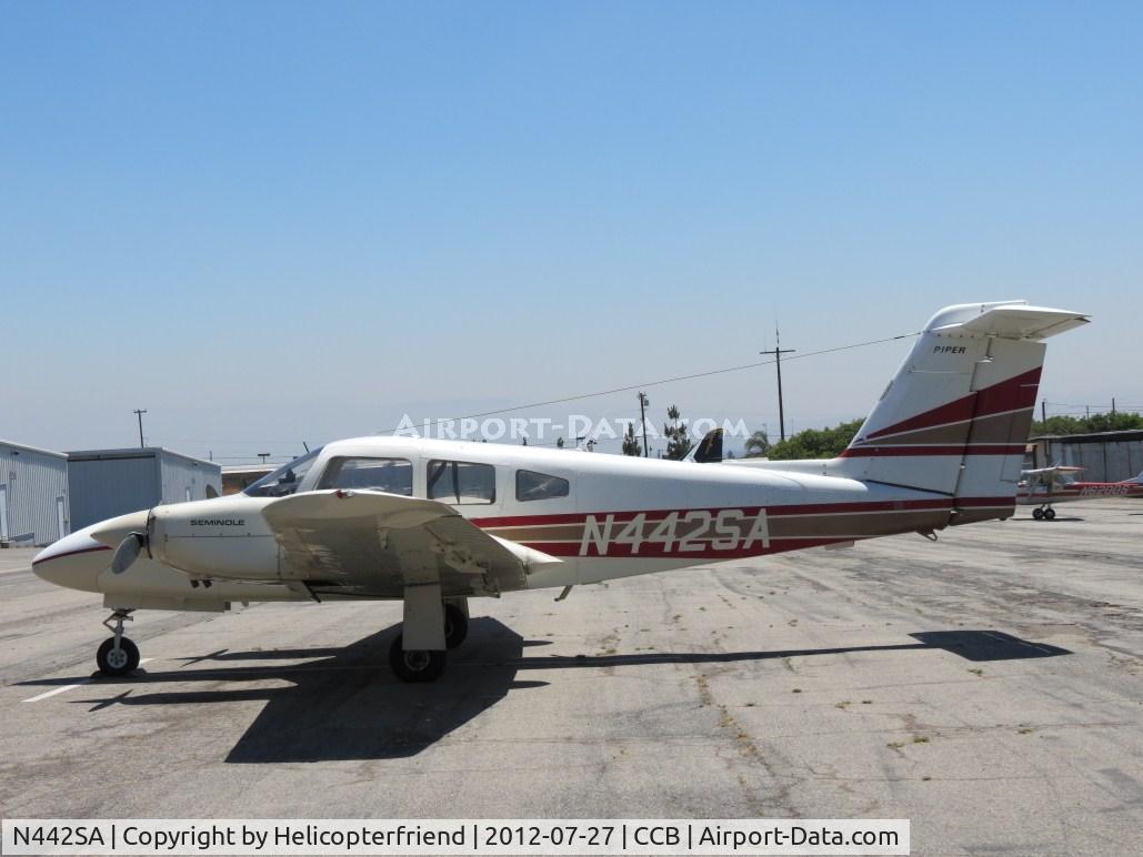 N442SA, 1978 Piper PA-44-180 Seminole C/N 44-7995071, Parked east of the hangers