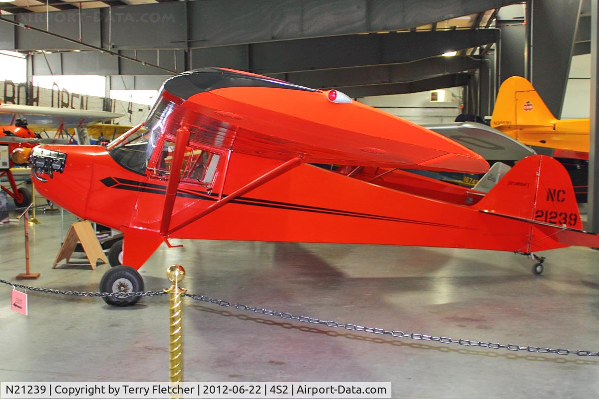 N21239, 1938 Taylorcraft BC-65 C/N 1029, At Western Antique Aeroplane & Automobile Museum in Hood River , Oregon
