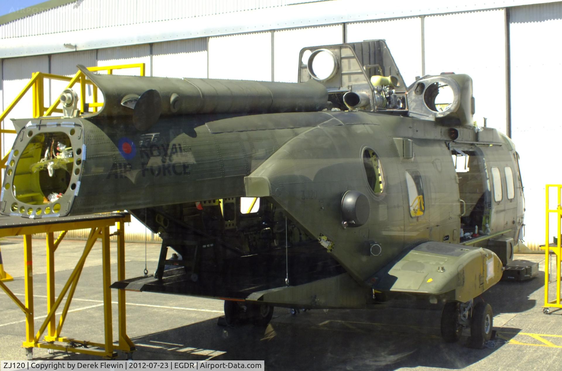 ZJ120, AgustaWestland EH-101 Merlin HC.4 C/N 50083/RAF04, Seen at the rear of the Merlin Depth Maintenance Facility, RNAS Culdrose.