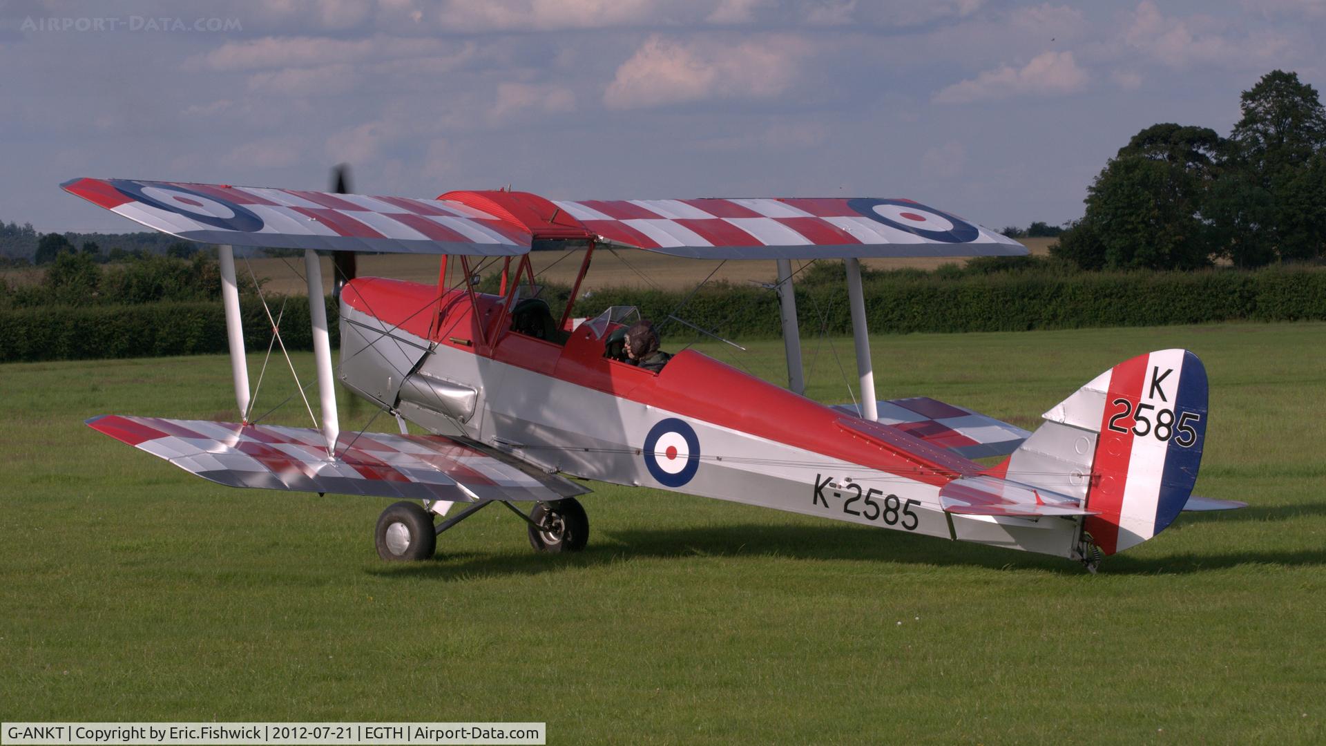 G-ANKT, 1942 De Havilland DH-82A Tiger Moth II C/N 85087, 1. K2585 at Shuttleworth Sunset Air Display, July 2012