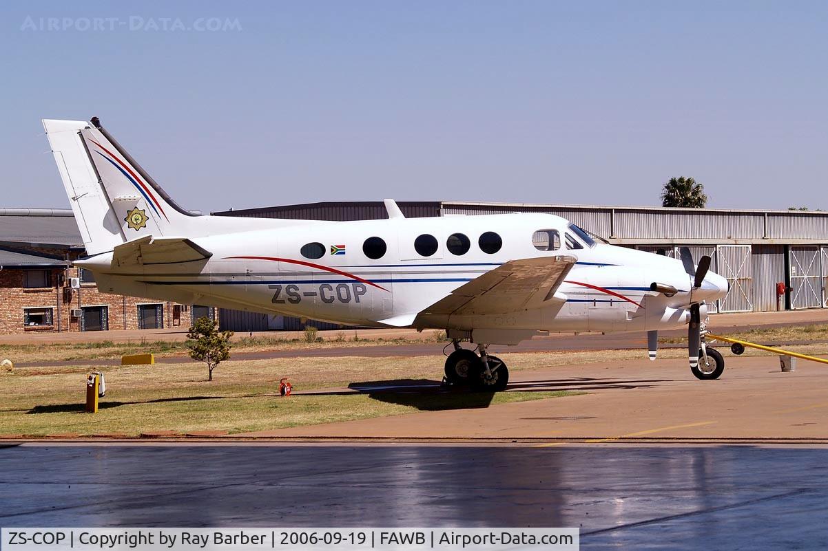 ZS-COP, 1989 Beech C90A King Air C/N LJ-1204, Seen here.