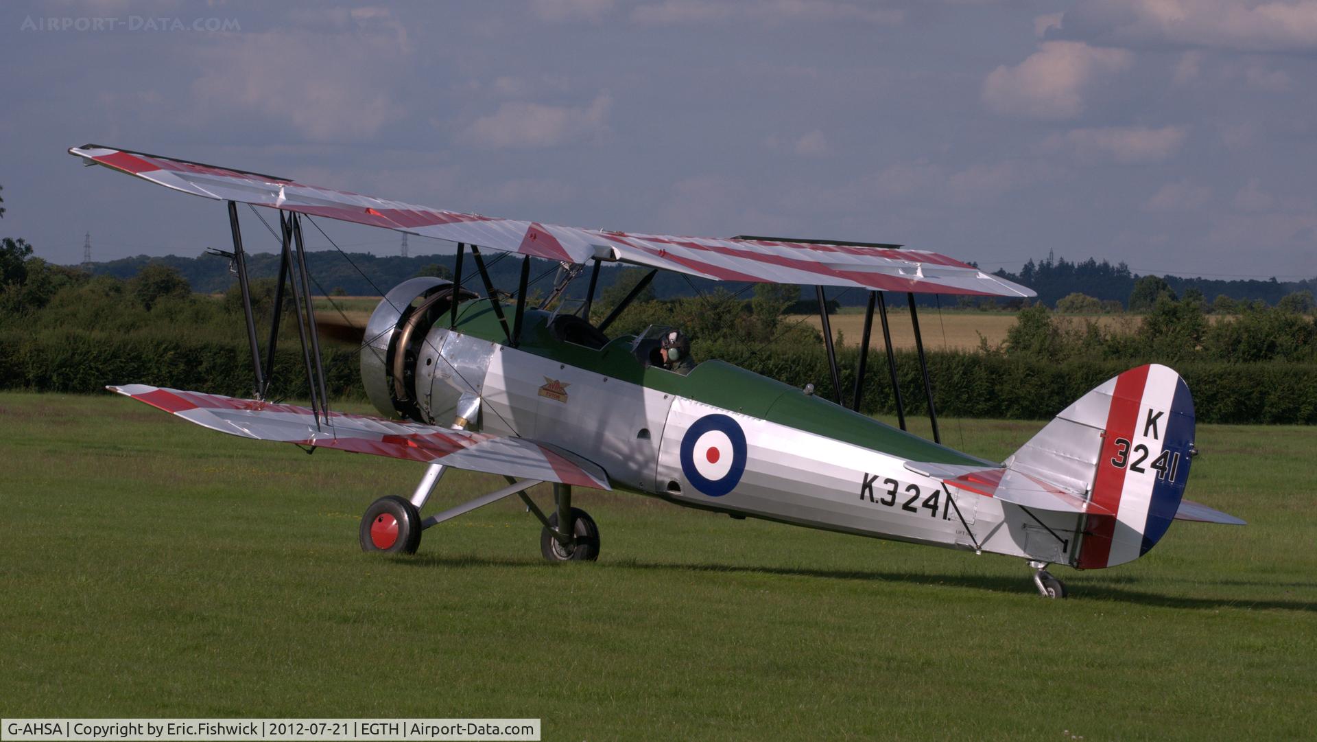 G-AHSA, 1933 Avro 621 Tutor C/N K3215, 1. K3241 at Shuttleworth Sunset Air Display, July 2012