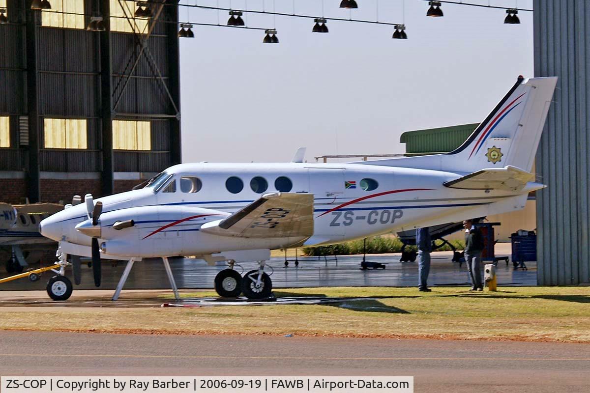 ZS-COP, 1989 Beech C90A King Air C/N LJ-1204, Seen here.