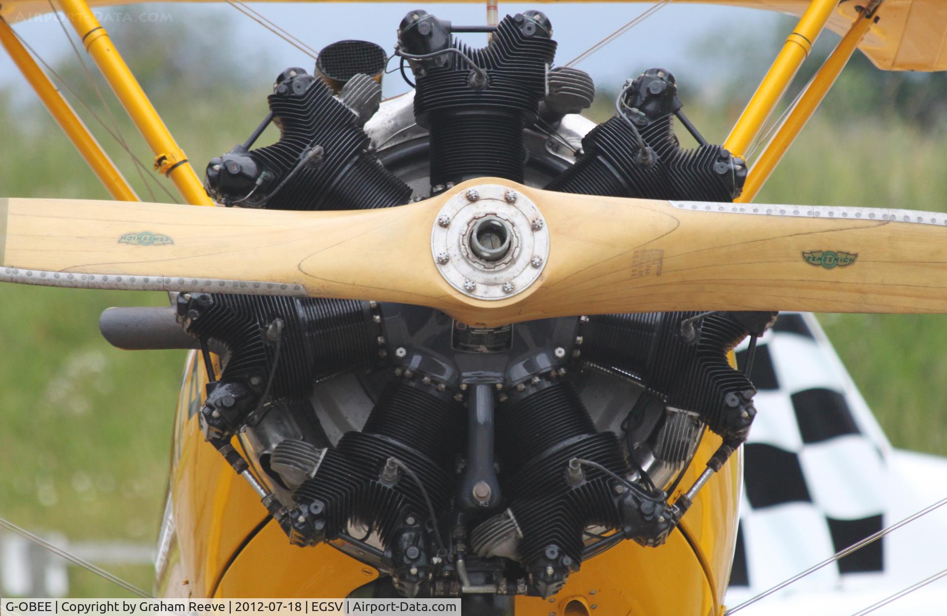 G-OBEE, 1941 Boeing A75N1 C/N 75-1174, CONTINENTAL MOTORS CORP W-670-6N  fitted to G-OBEE