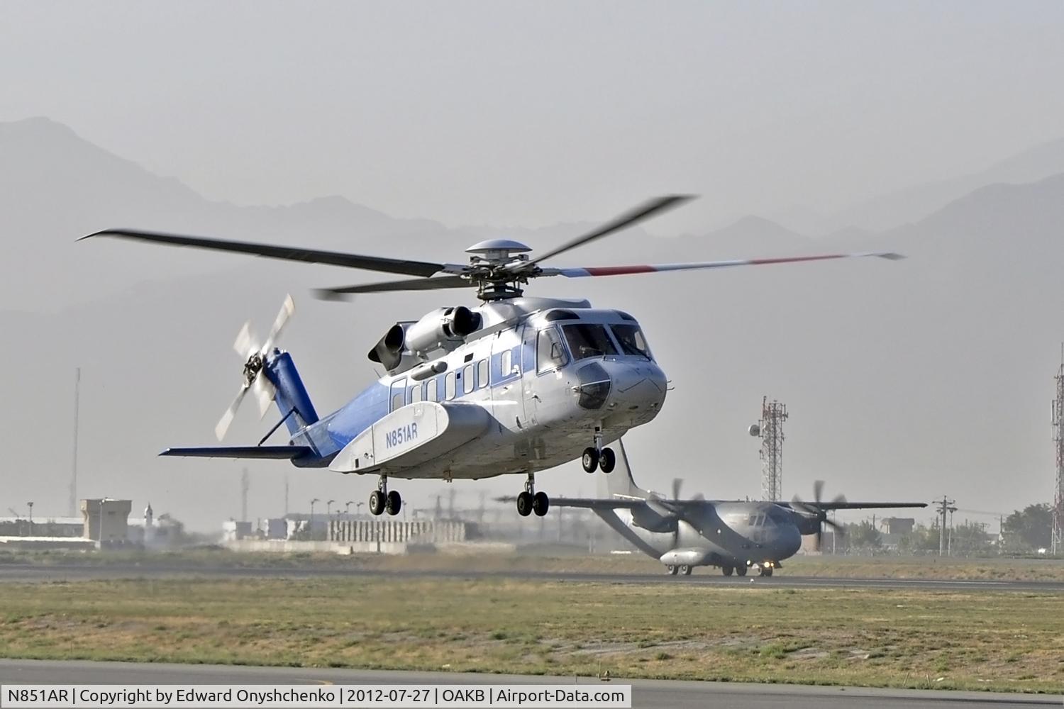N851AR, Sikorsky S-92A C/N 920142, Beautiful morning beards N851AR and N850AR awake Kabul with a sound of the engines every morning