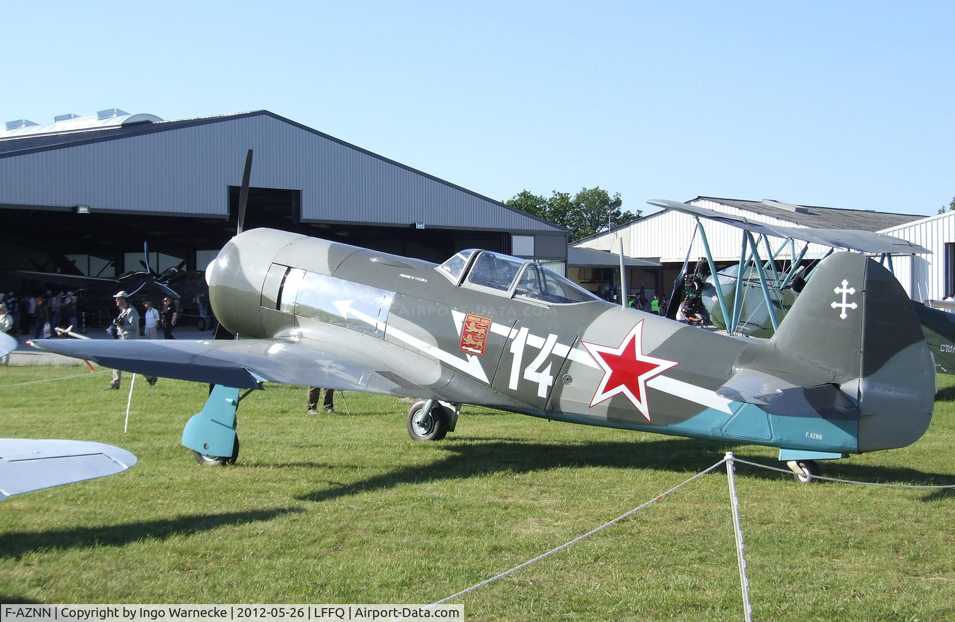 F-AZNN, Yakovlev Yak-11 C/N 25 III/05, Yakovlev Yak-11 (converted to single seater) at the Meeting Aerien 2012, La-Ferte-Alais
