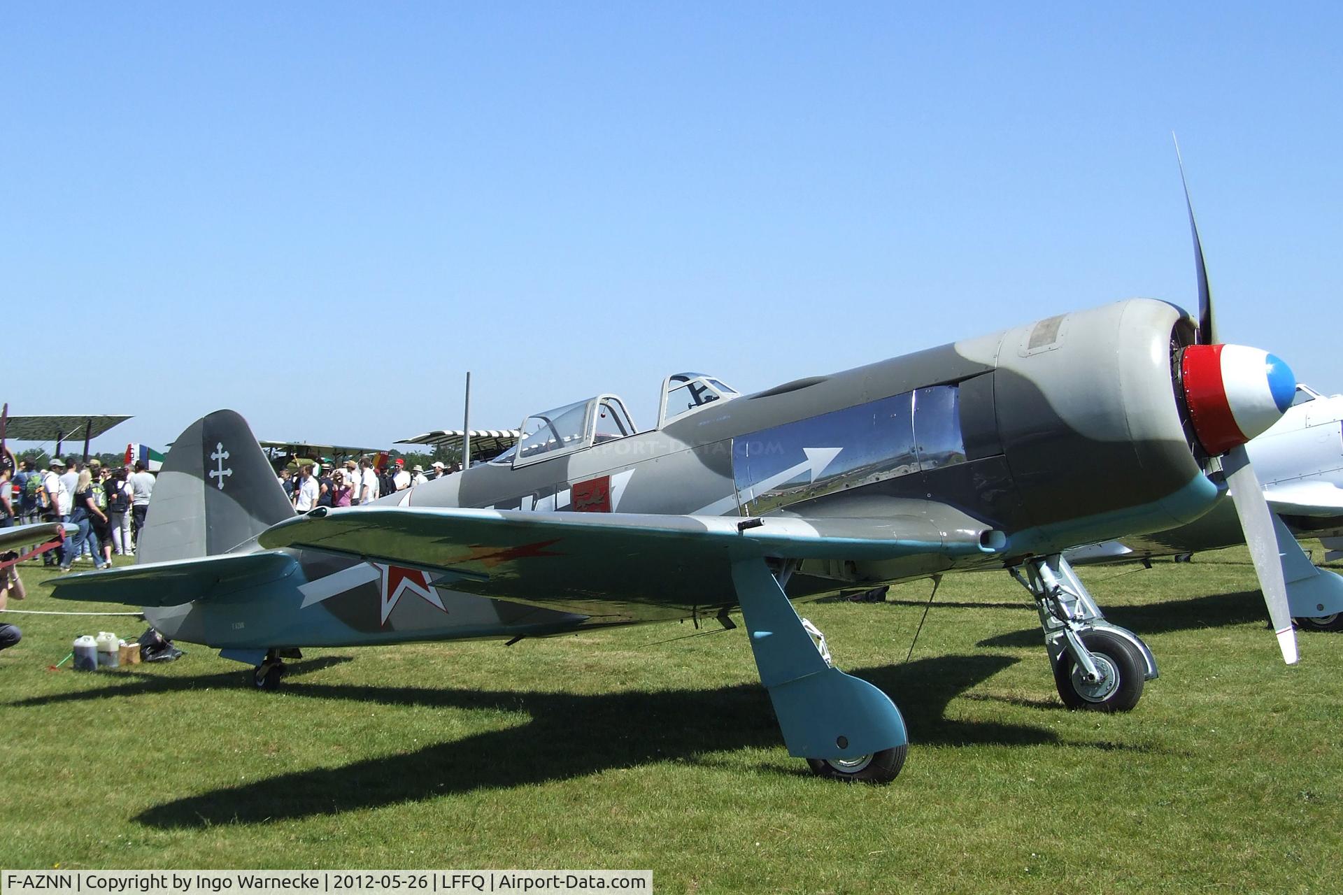 F-AZNN, Yakovlev Yak-11 C/N 25 III/05, Yakovlev Yak-11 (converted to single seater) at the Meeting Aerien 2012, La-Ferte-Alais