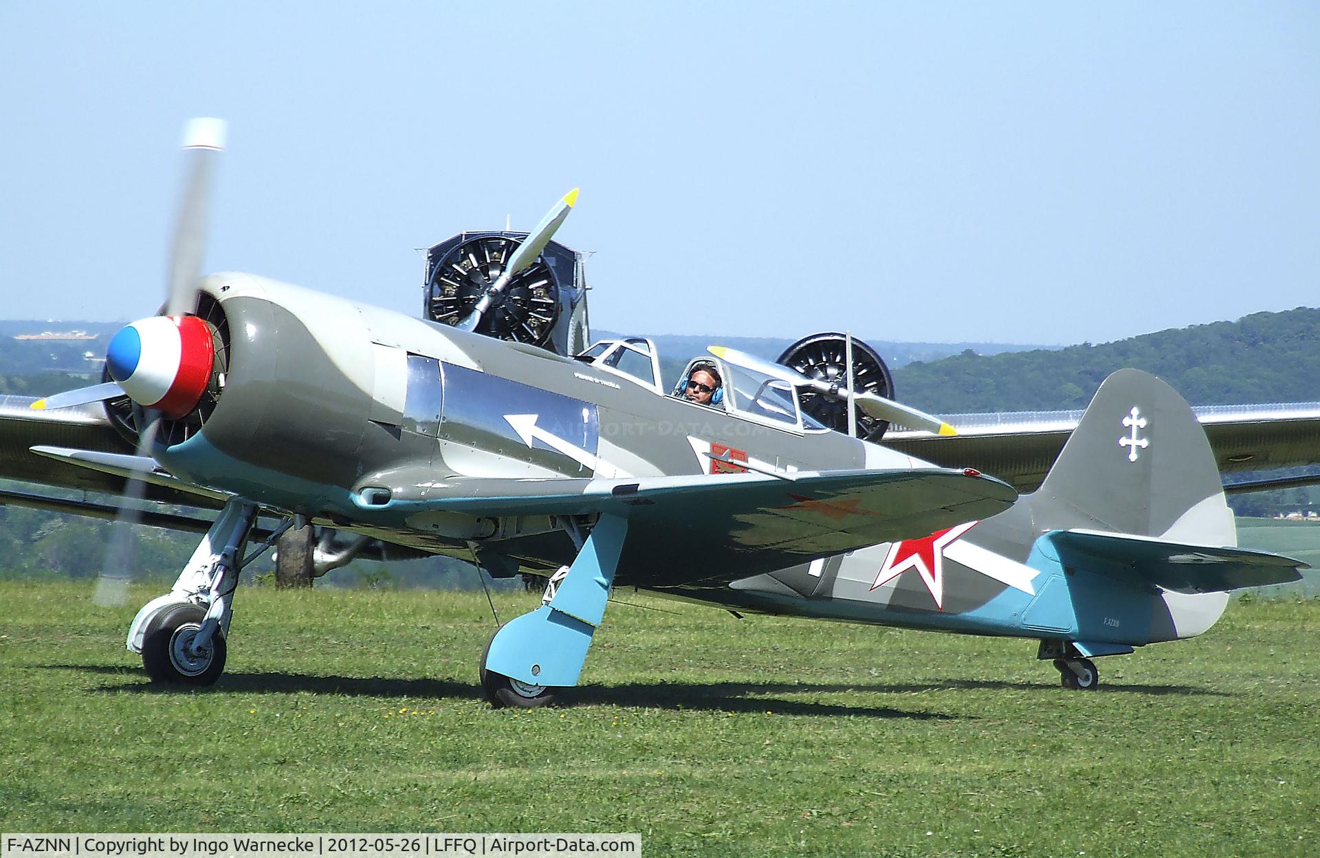 F-AZNN, Yakovlev Yak-11 C/N 25 III/05, Yakovlev Yak-11 (converted to single seater) at the Meeting Aerien 2012, La-Ferte-Alais