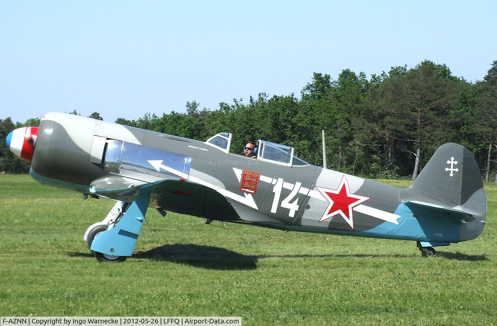 F-AZNN, Yakovlev Yak-11 C/N 25 III/05, Yakovlev Yak-11 (converted to single seater) at the Meeting Aerien 2012, La-Ferte-Alais