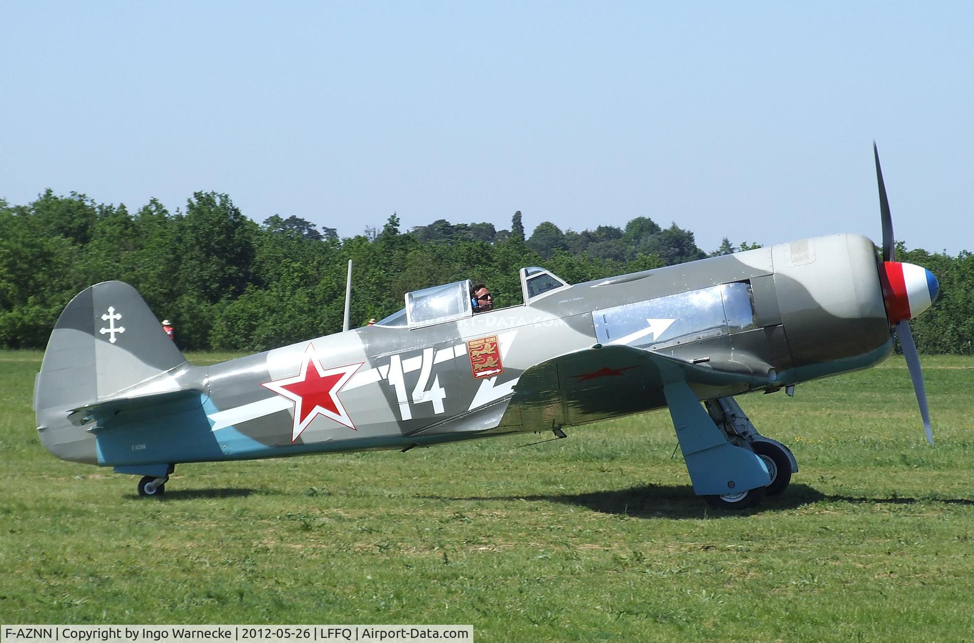 F-AZNN, Yakovlev Yak-11 C/N 25 III/05, Yakovlev Yak-11 (converted to single seater) at the Meeting Aerien 2012, La-Ferte-Alais