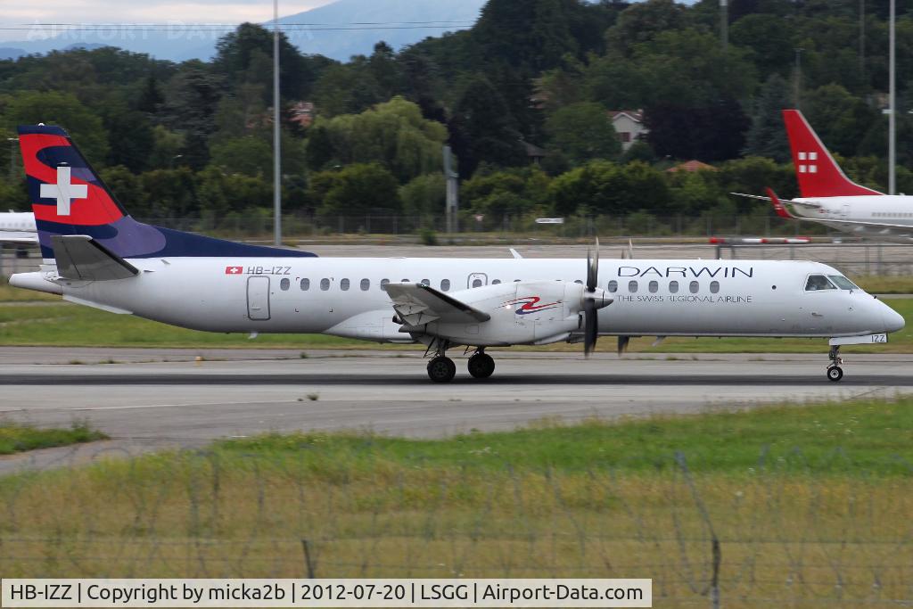 HB-IZZ, 1997 Saab 2000 C/N 2000-048, Take off in 23
