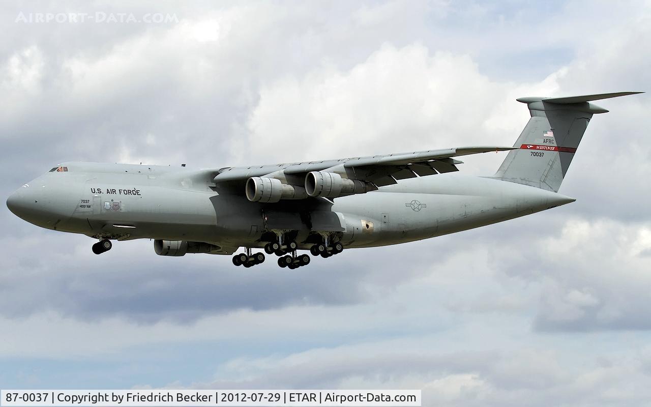 87-0037, 1987 Lockheed C-5B Galaxy C/N 500-0123, on final RW26