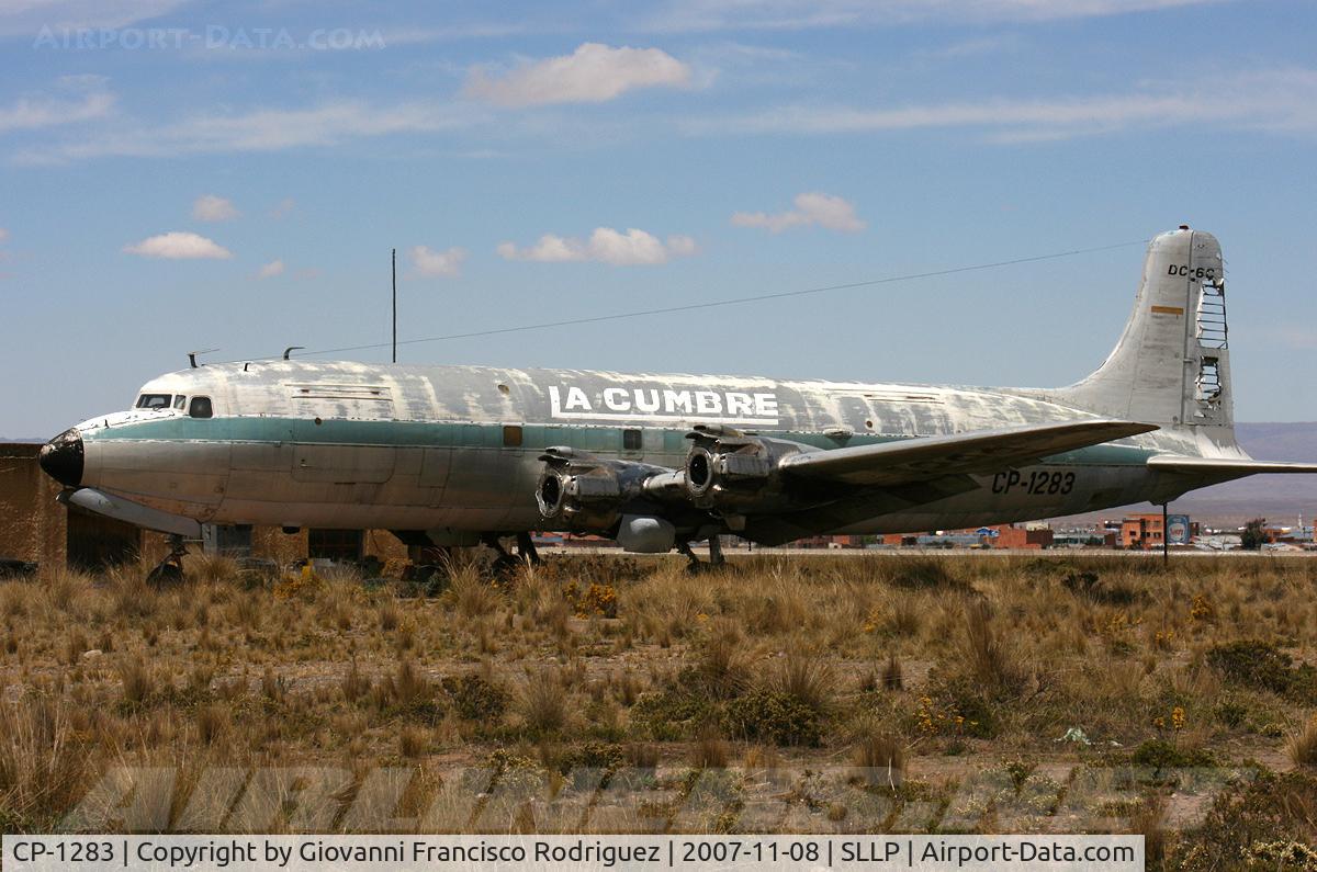 CP-1283, 1958 Douglas DC-6A C/N 45527, La Cumbre, stored (?) (LPB / SLLP)Bolivia.
