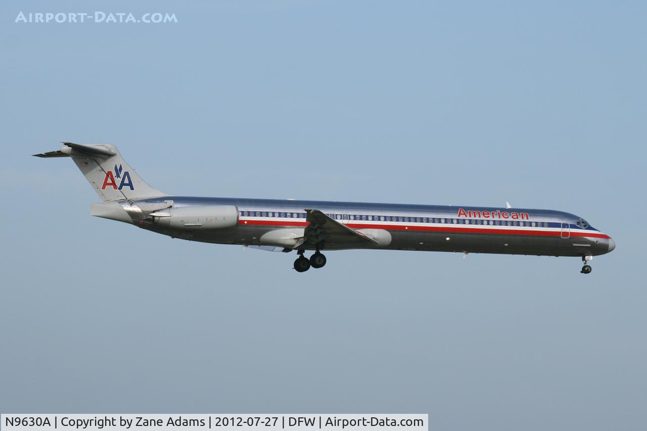 N9630A, 1997 McDonnell Douglas MD-83 (DC-9-83) C/N 53561, American Airlines landing at DFW Airport