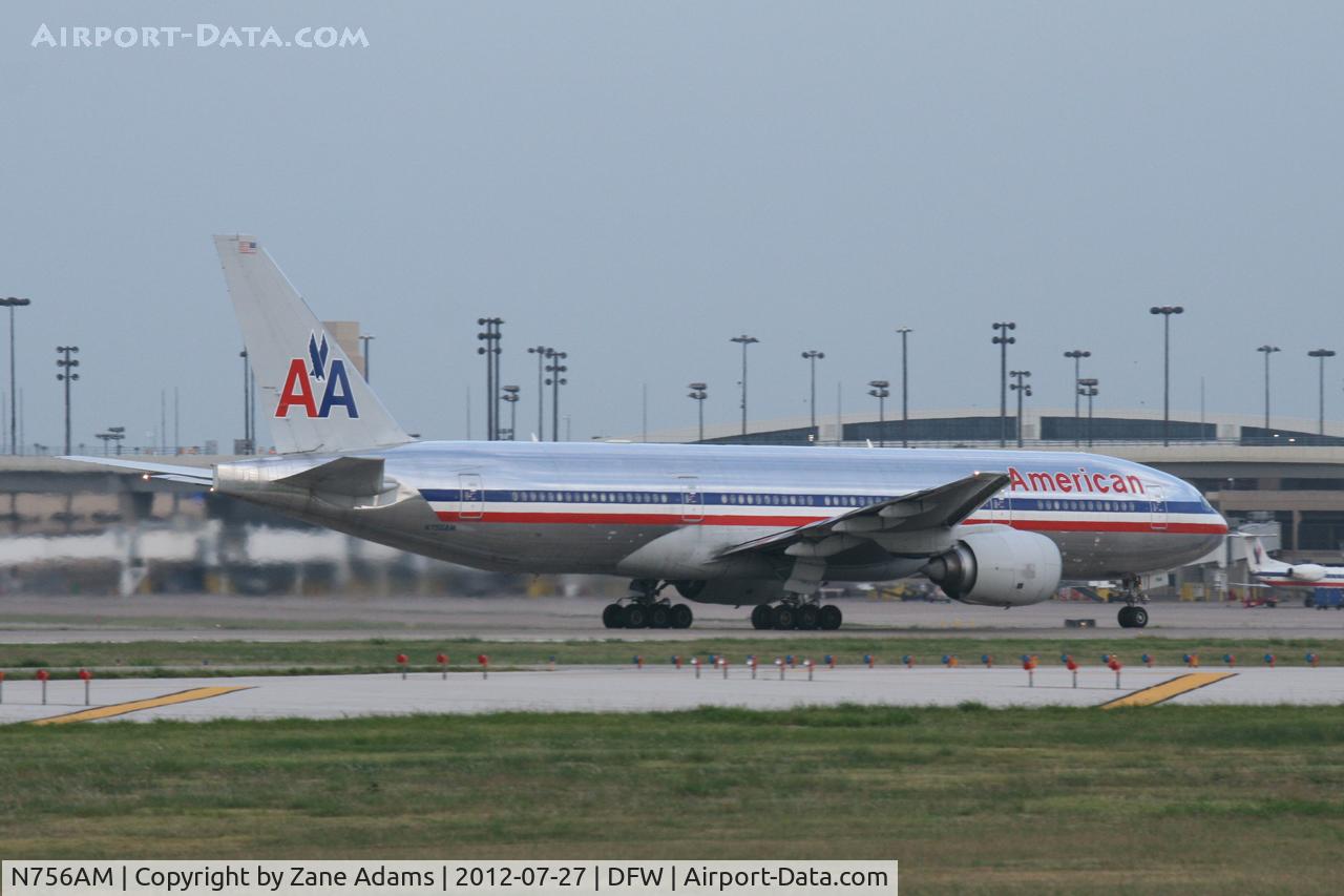 N756AM, 2001 Boeing 777-223 C/N 30264, American Airlines at DFW Airport