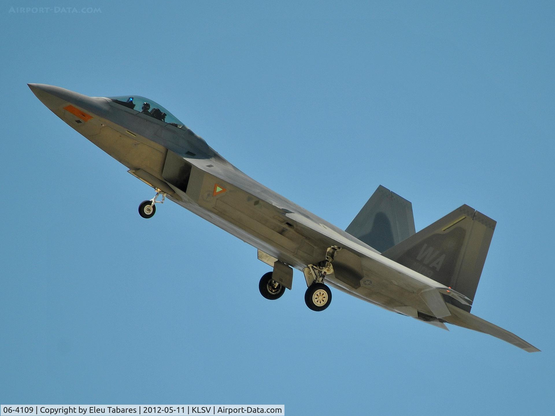 06-4109, Lockheed Martin F-22A Raptor C/N 4109, Taken over Nellis Air Force Base, Nevada.