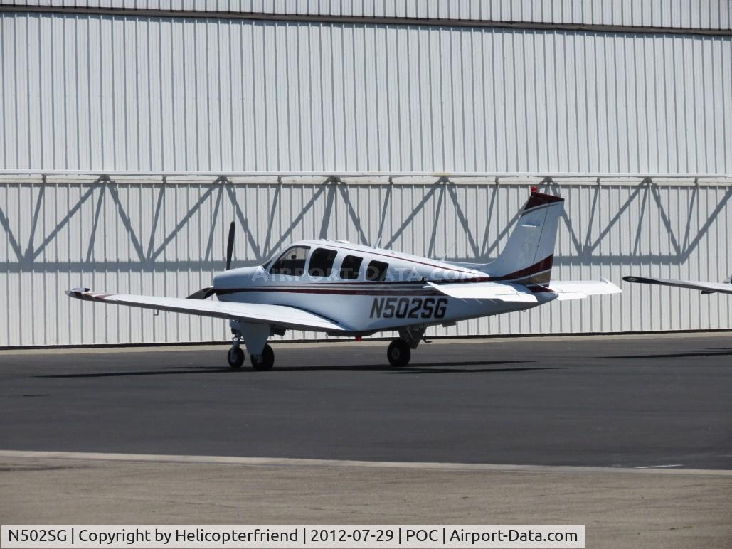 N502SG, Raytheon Aircraft Company G36 C/N E-3650, Parked at Howard Aviation