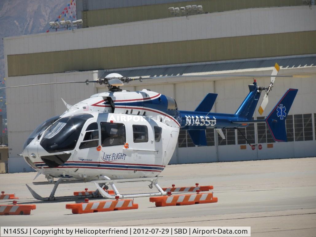 N145SJ, Eurocopter-Kawasaki EC-145 (BK-117C-2) C/N 9091, Parked near the fire station area