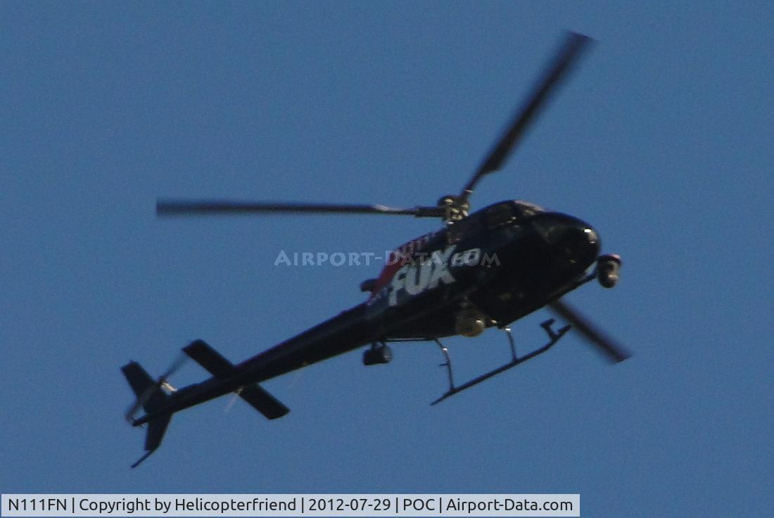 N111FN, 1987 Eurocopter AS-350B-2 Ecureuil Ecureuil C/N 2060, Filming Police activity in Pomona east of Brackett Field