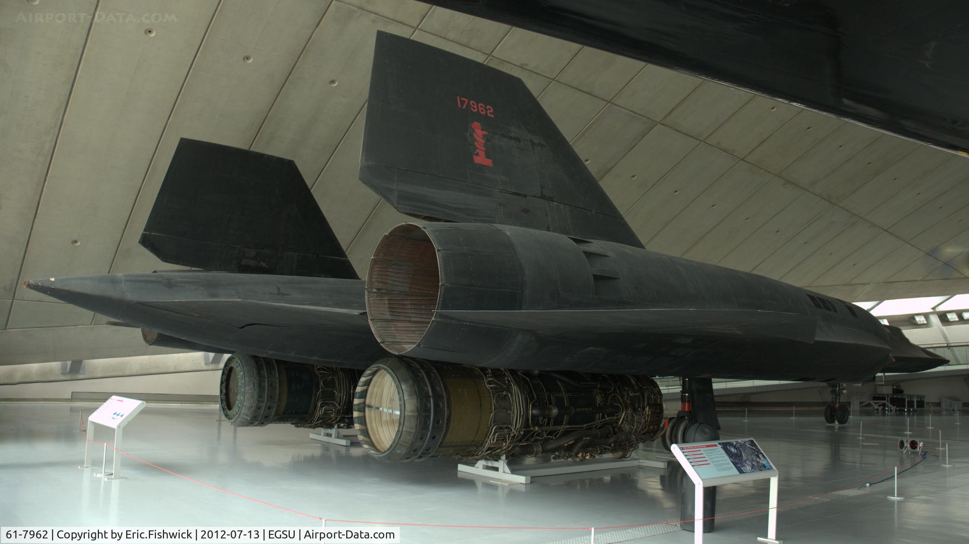 61-7962, 1964 Lockheed SR-71A Blackbird C/N 2013, 2. 17962 in the American Air Museum, at the Imperial War Museum, Duxford.