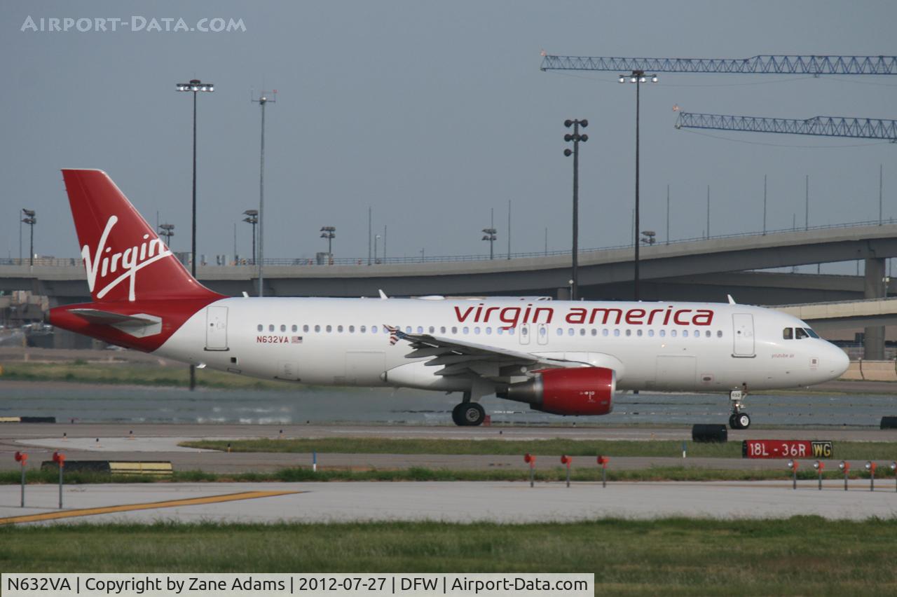 N632VA, 2007 Airbus A320-214 C/N 3155, Virgin America at DFW Airport
