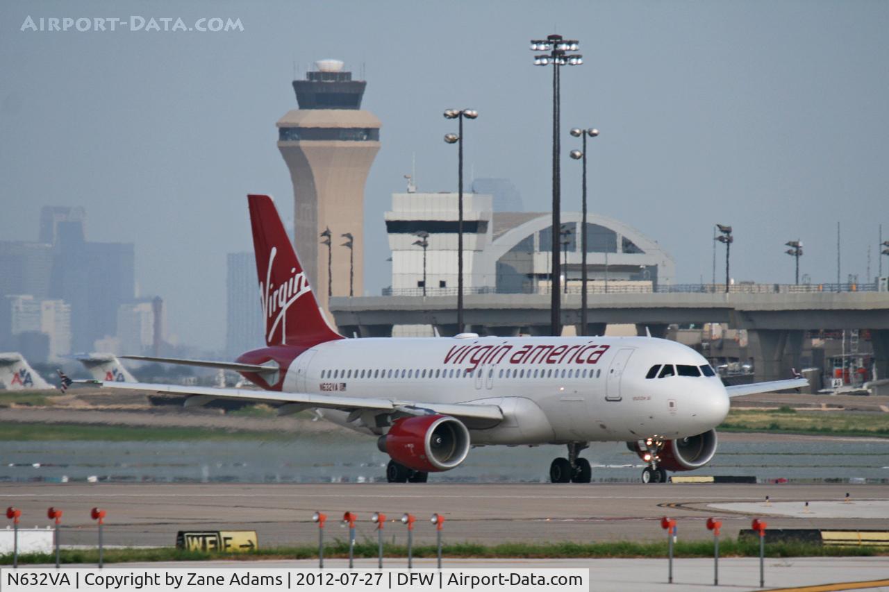 N632VA, 2007 Airbus A320-214 C/N 3155, Virgin America at DFW Airport