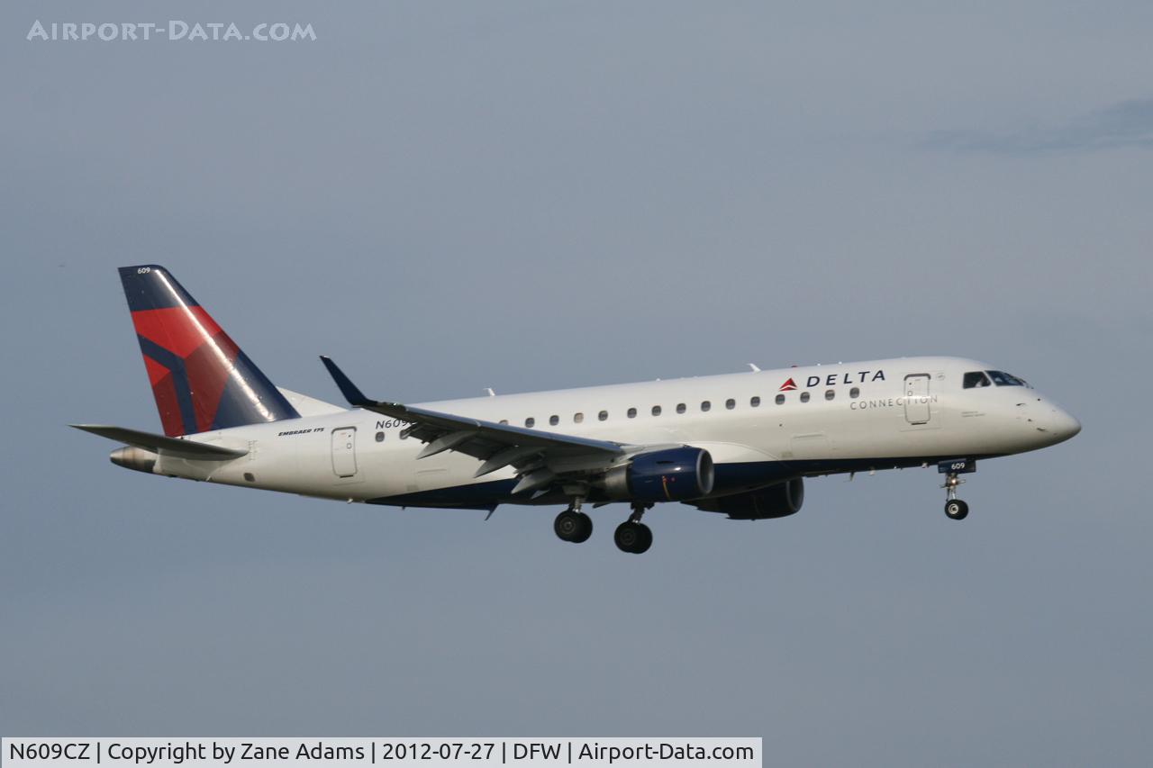 N609CZ, 2007 Embraer 175LR (ERJ-170-200LR) C/N 17000197, At DFW Airport