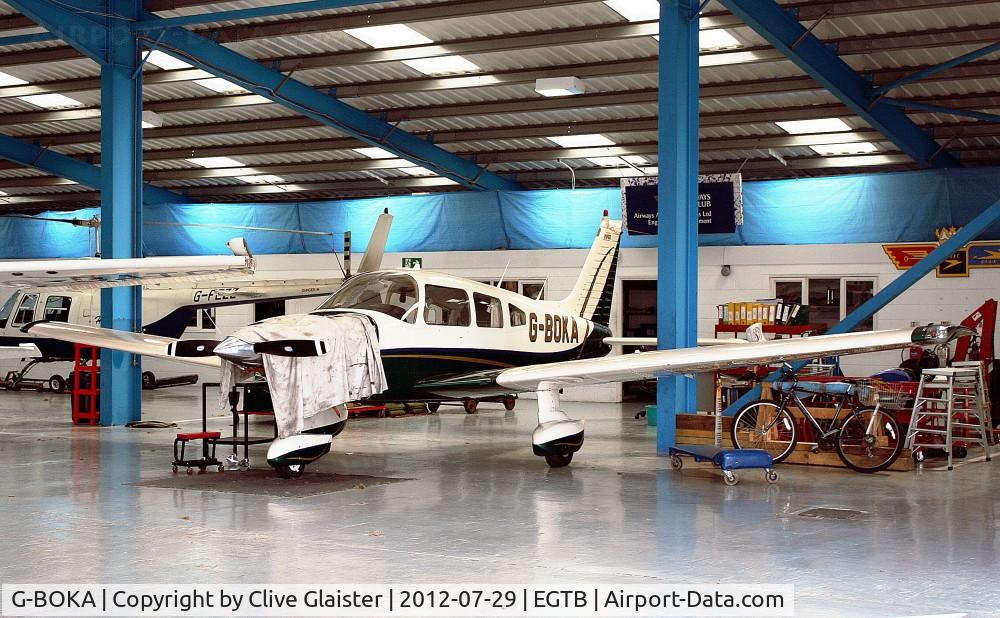 G-BOKA, 1979 Piper PA-28-201T Turbo Dakota C/N 28-7921076, Ex: N2860S > G-BOKA - Originally owned to, Michael Jackson Motors Ltd & Trading as, GT Aviation in March 1988 and currently with ,CBG Aviation Ltd since August 1988.