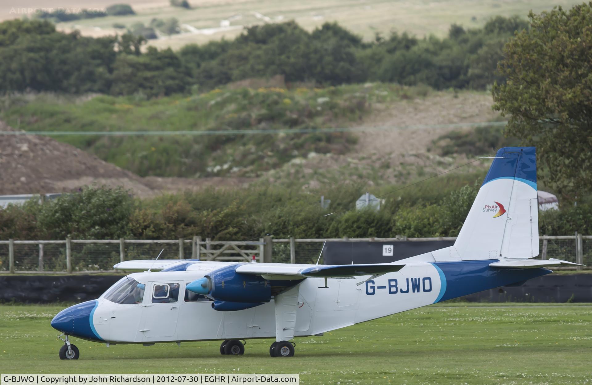 G-BJWO, 1973 Britten-Norman BN-2A-26 Islander C/N 334, Departing Runwat 24